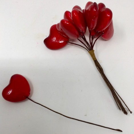 Corazón rojo en stick